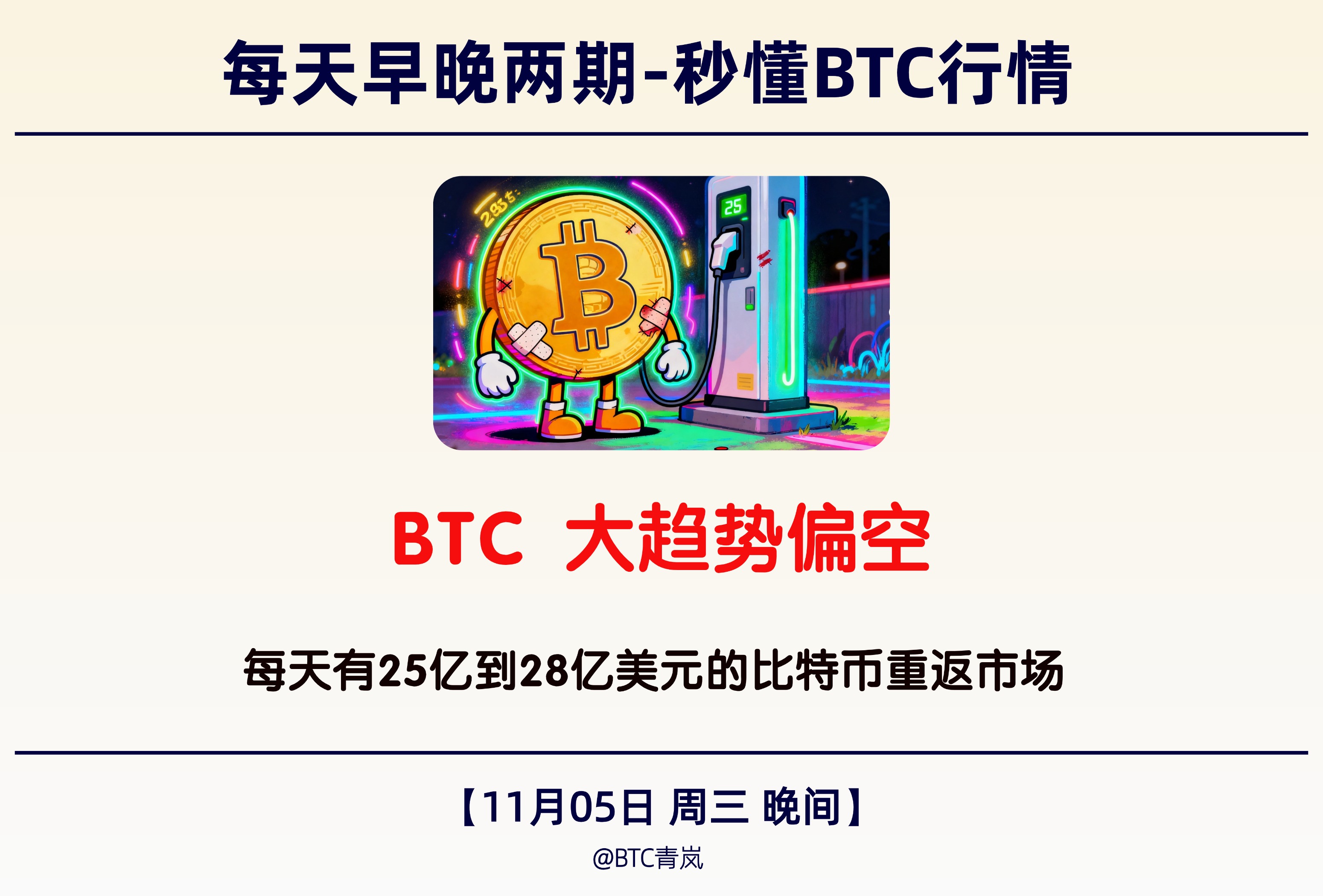 11月05日周三 晚间BTC分析