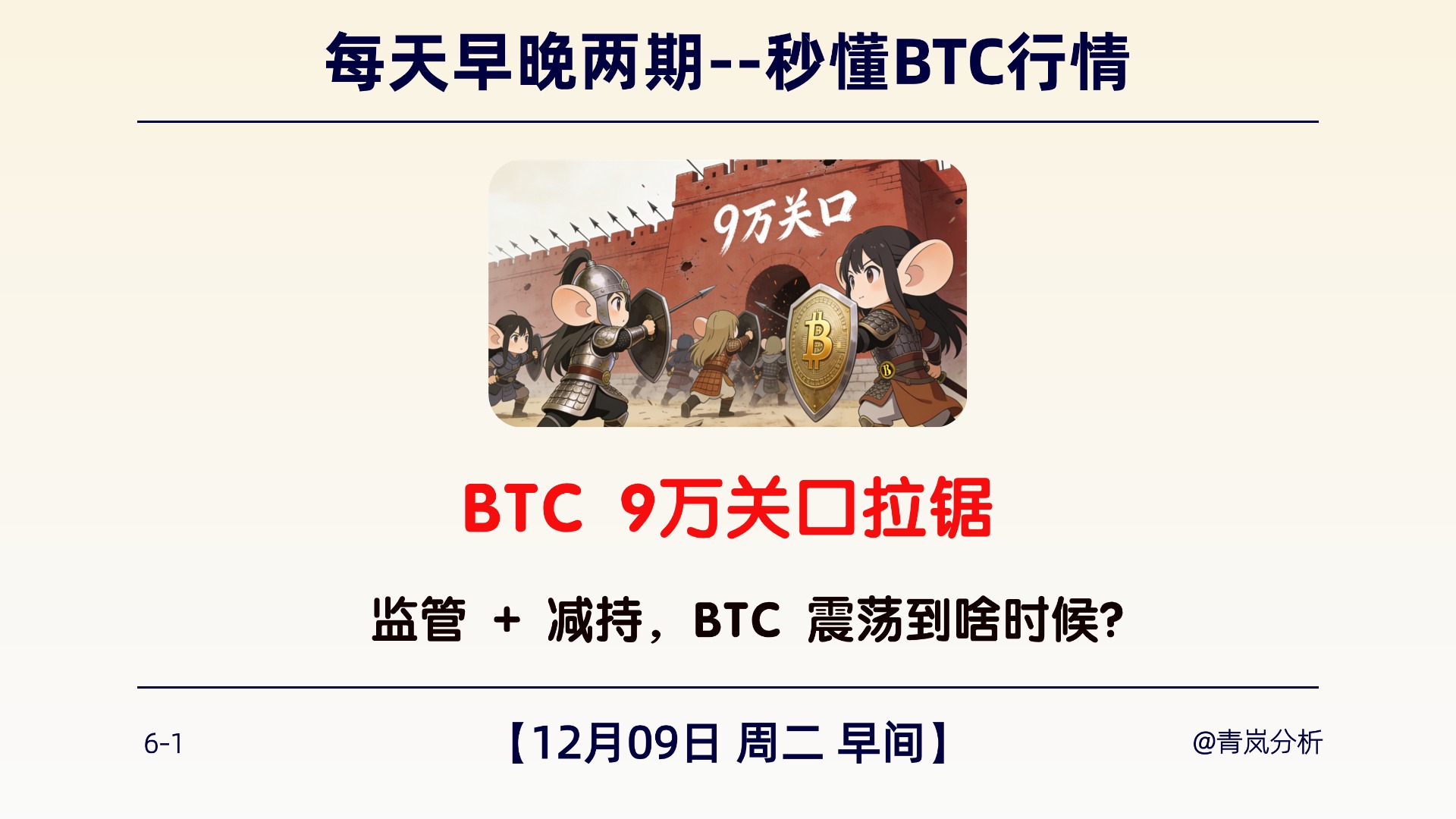 12月09日周二 早间｜BTC 9万关口拉锯 ｜监管 + 减持，BTC 震荡到啥时候？